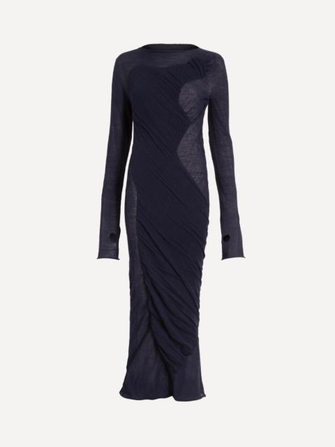 ISSEY MIYAKE HUG Wool Gathered Dress
