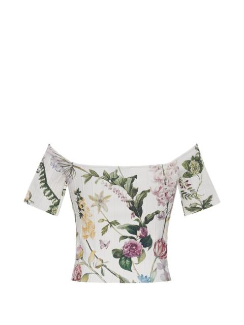 Cara Cara Sherl floral-print off-shoulder top