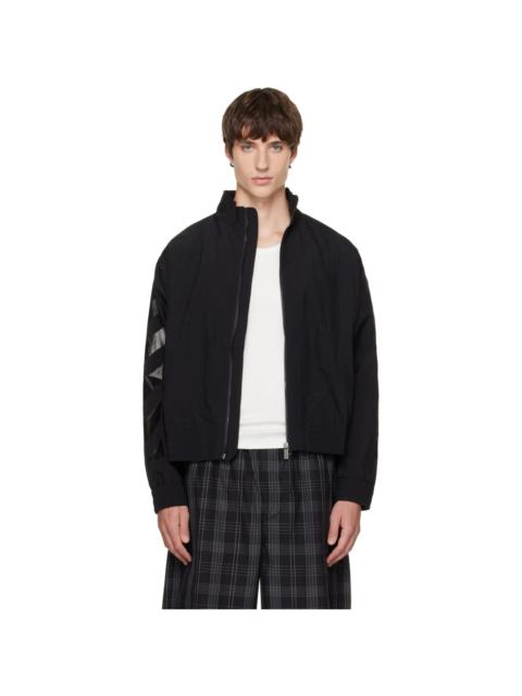 Off-White Black Glossy Arrow Nylon Relax Track Jacket