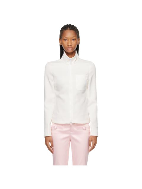 courrèges White Zipped 1-Pocket Twill Top