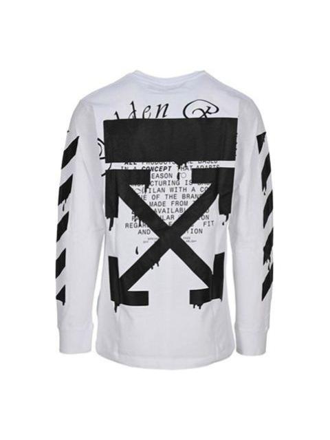 Off-White Off-White Dripping Arrows Logo Printing Men White OMAB001R201850050110