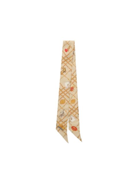 Burberry skinny Check charm silk scarf