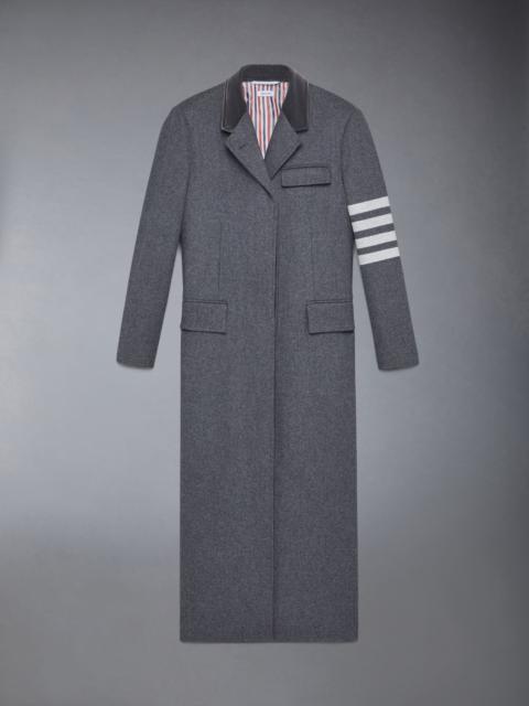 Thom Browne Melton Wool 4-Bar Chesterfield Overcoat