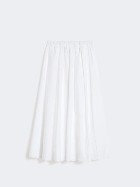 WEEKEND Max Mara Cotton and linen canvas skirt - WHITE