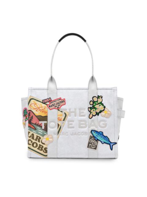 Marc Jacobs Women's The Camp Patchwork Denim Large Tote Bag - Light Wash