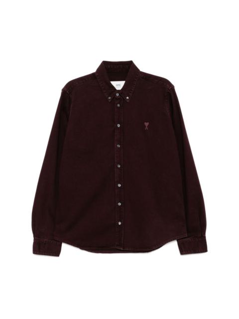 AMI Paris logo-embroidered shirt