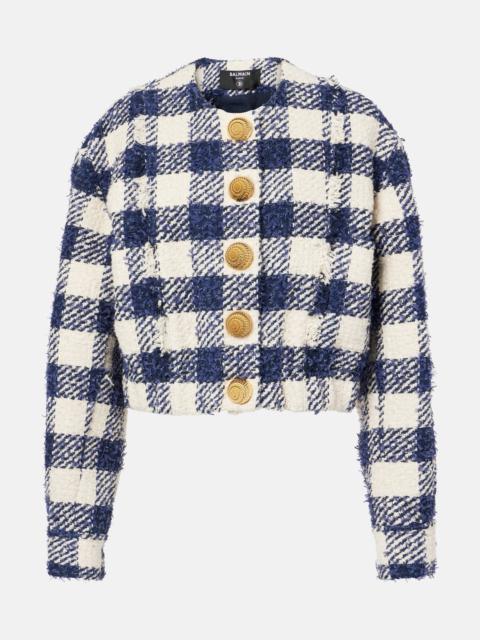 Balmain Checked tweed jacket