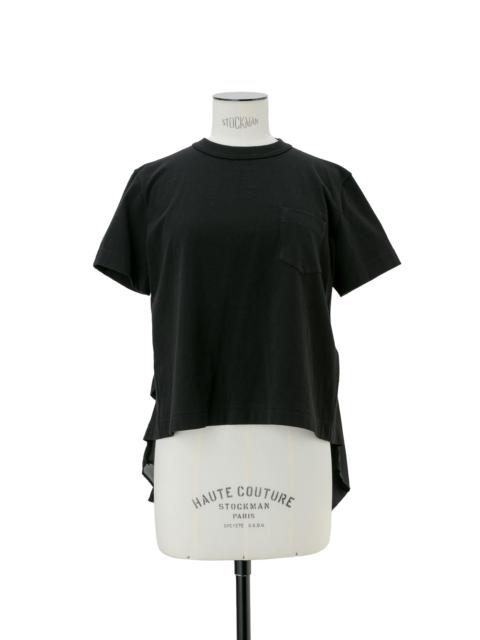 White 's' Cotton Jersey T-shirt by sacai on Sale