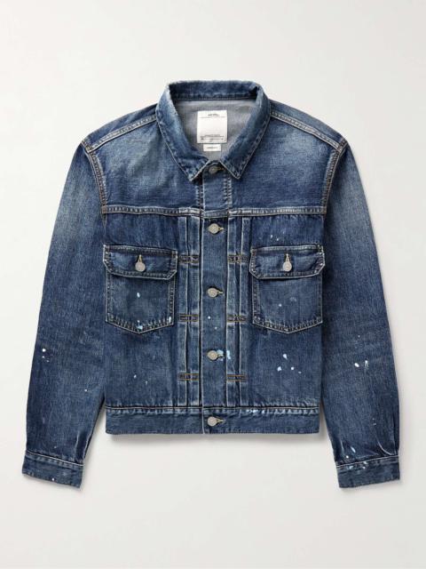 visvim Social Sculpture 101 Paint-Splattered Denim Jacket | REVERSIBLE