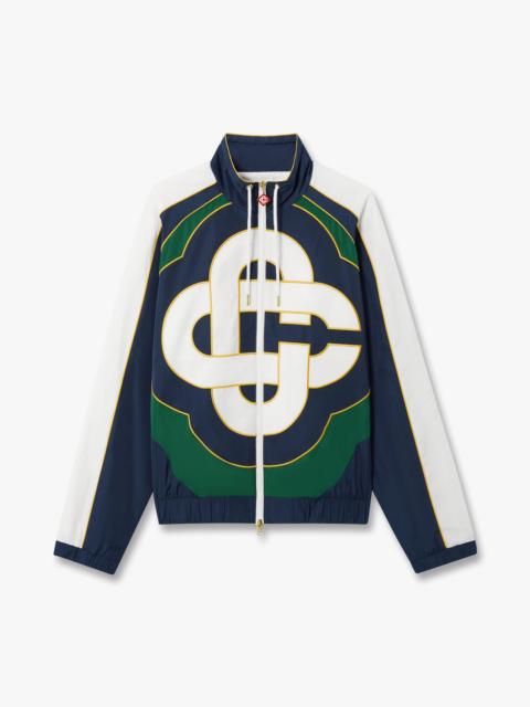 CASABLANCA Green & Navy Check Applique Windbreaker Jacket