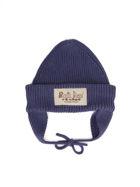 BRAIN DEAD Knitted Ear Flap Beanie - Blue