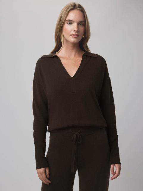 Splendid Tori Cashmere Polo Sweater