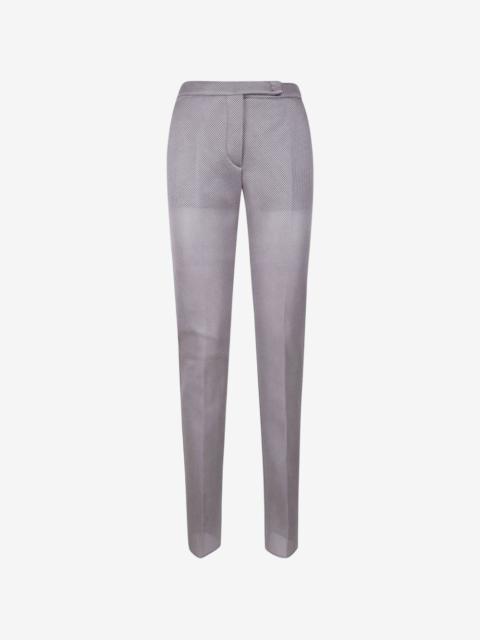 Max Mara mesh-textured slim-fit trousers