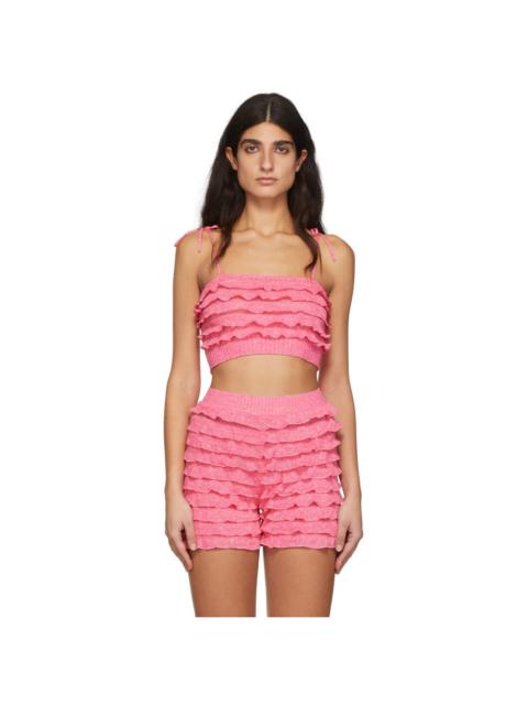 MSGM Pink Linen Camisole