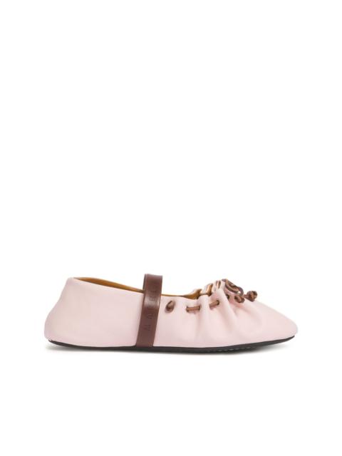 Marni strap leather ballet flats
