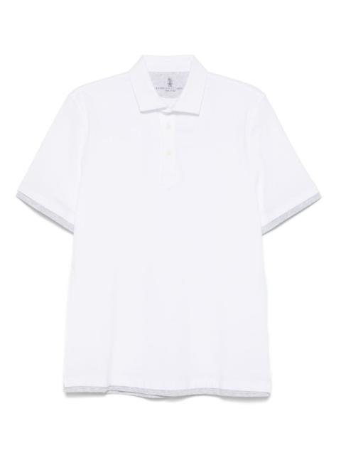 Brunello Cucinelli faux-layered polo shirt