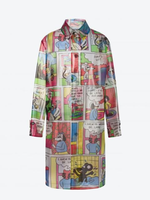 Moschino MOSCHINO COMICS WATERPROOF TRENCH COAT
