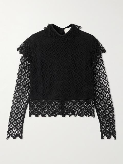 Isabel Marant Ludivine Layered Cotton Guipure Lace Top