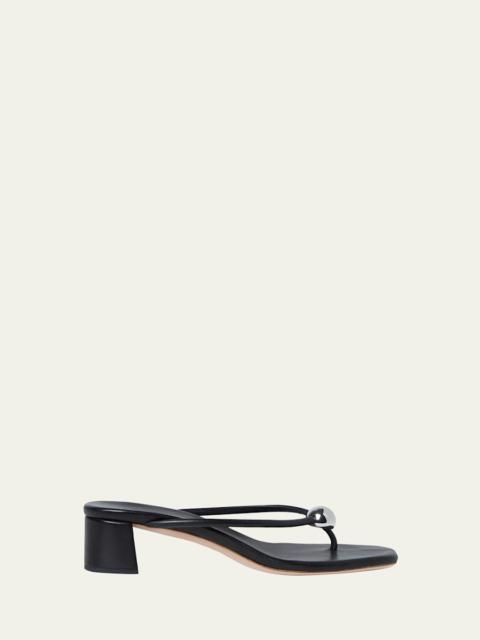 LOEFFLER RANDALL Odessa Leather Heeled Mules