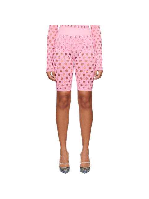 MAISIE WILEN Pink Perforated Shorts