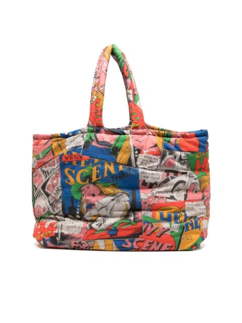 ERL Comics puffer maxi tote bag