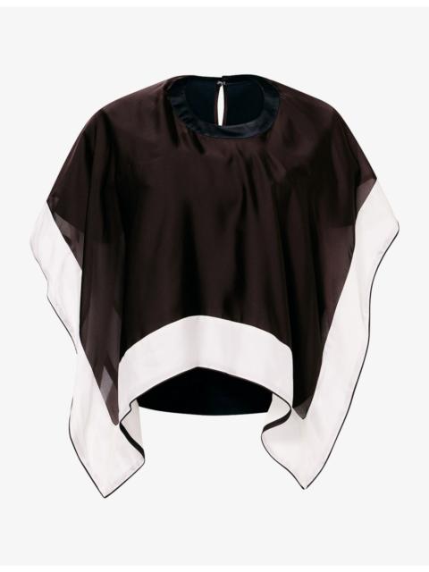 sacai Layered Short-Sleeve Cotton and Satin-Jersey T-Shirt