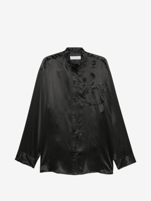 MARIE ADAM-LEENAERDT satin-finish oversized shirt