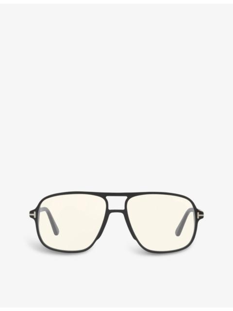 TOM FORD FT5737 aviator-frame acetate sunglasses