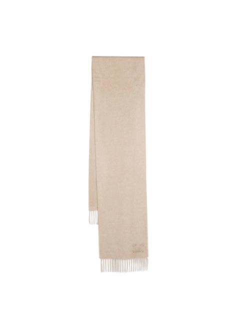 Max Mara BEIGE CASHMERE FRINGED SCARF