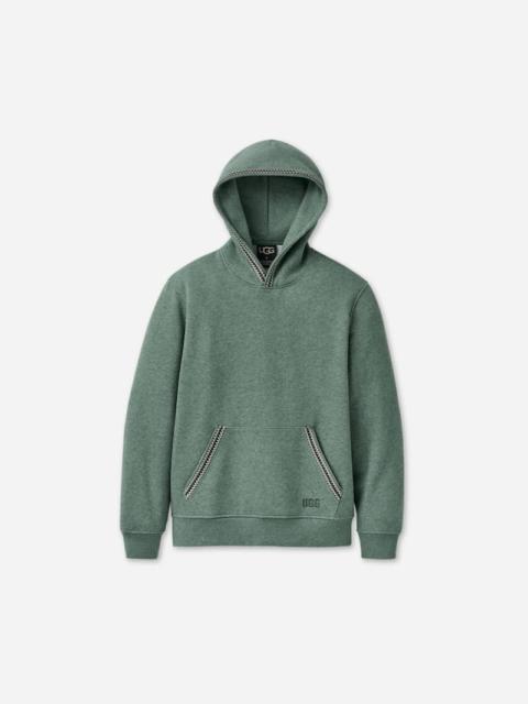 UGG ® Men's Tasman Hoodie Cotton Blend/Recycled Materials Tops in Green Stone Heather