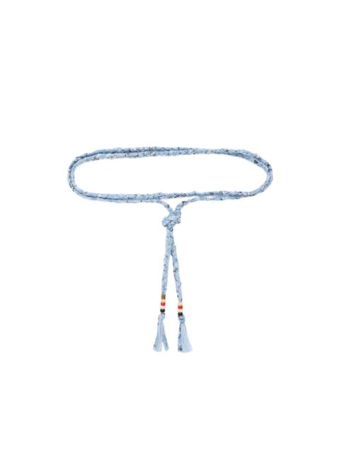 Alanui bead-embellished bandana-print belt
