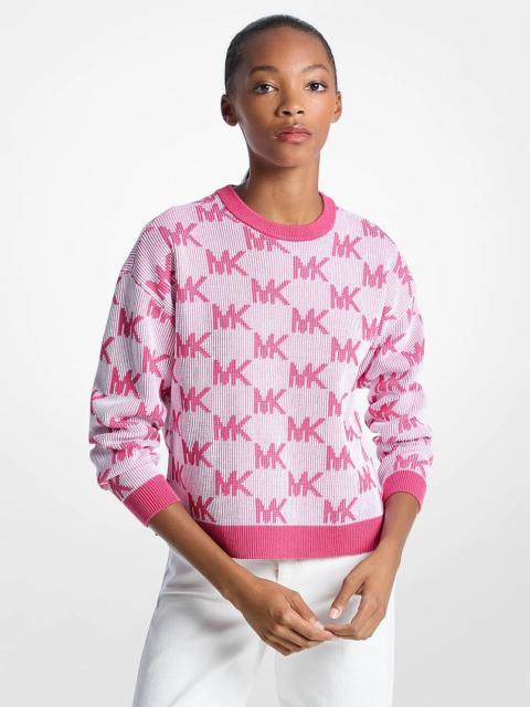 MICHAEL KORS Logo Jacquard Knit Sweater
