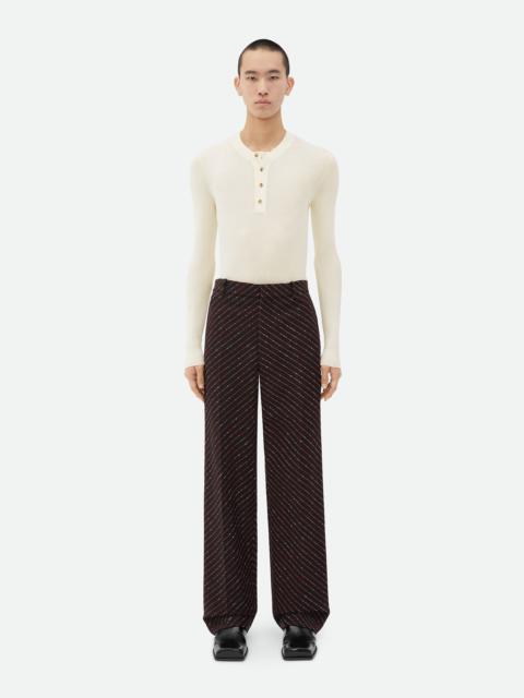 Bottega Veneta Diagonal Boucle Pinstripe Trousers