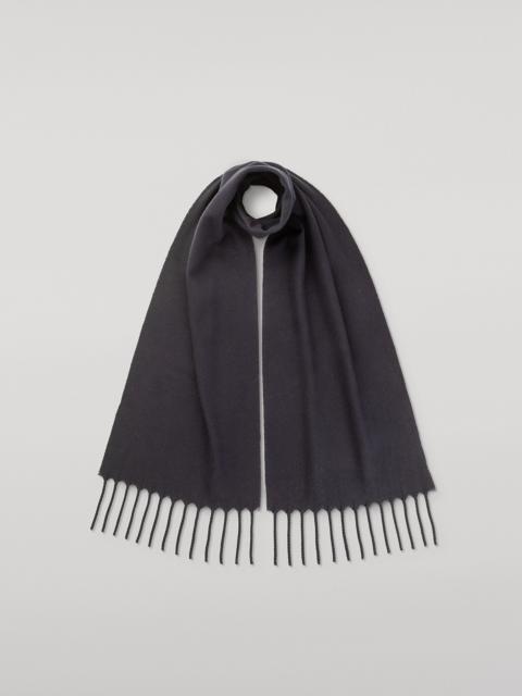 Johnstons of Elgin Mach Navy Wool Scarf