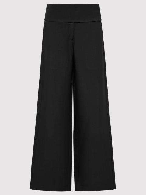 Wide Waistband Pants - Black