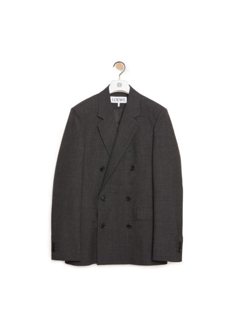 Double breasted jacket in wool