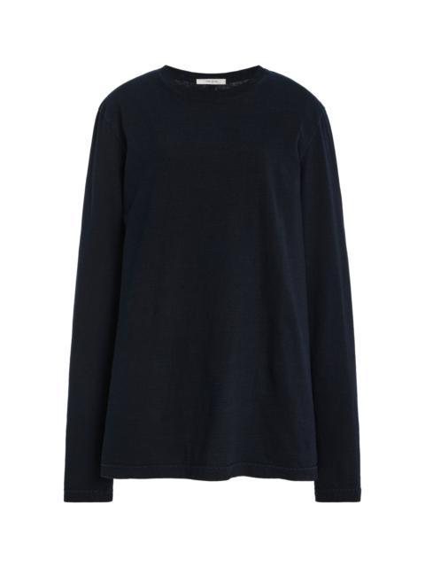 The Row Amia Cotton T-Shirt navy