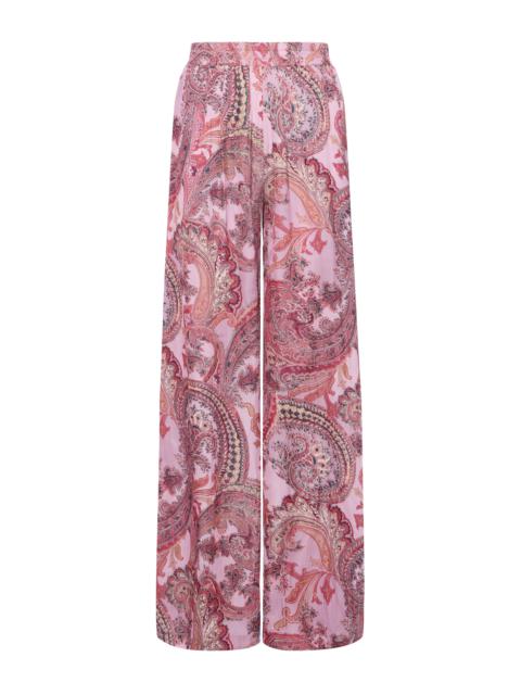 L'AGENCE Lillian Satin Wide-Leg Pant