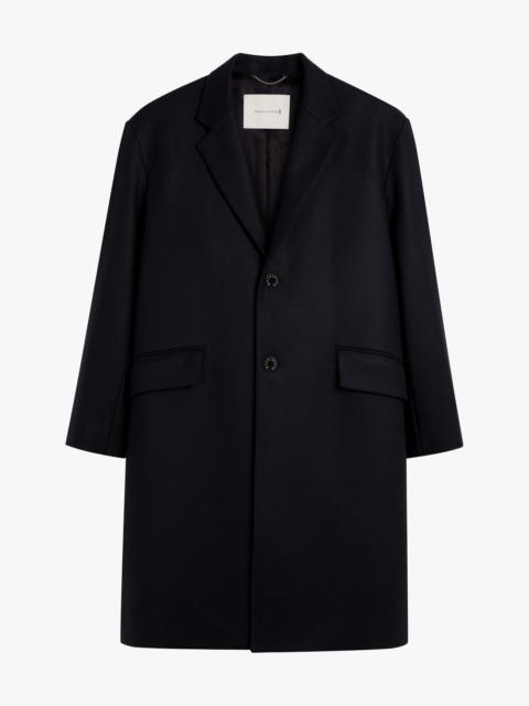 Mackintosh HUMBIE CHESTER NAVY WOOL OVERCOAT
