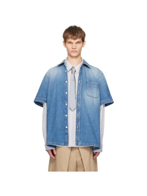 Givenchy Blue Faded Denim Shirt