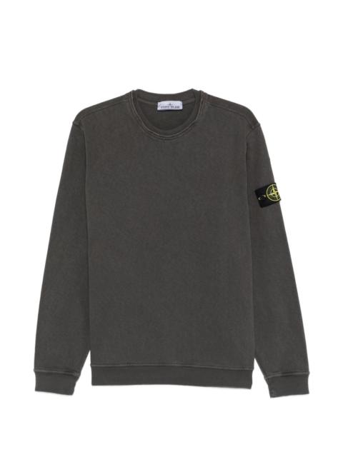 Stone Island logo-patch crew-neck sweatshirt