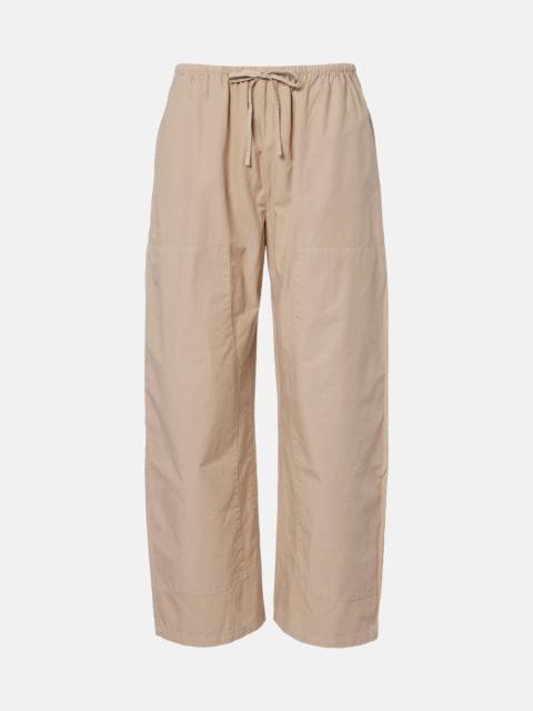LESET Kyoto cotton cropped wide-leg pants