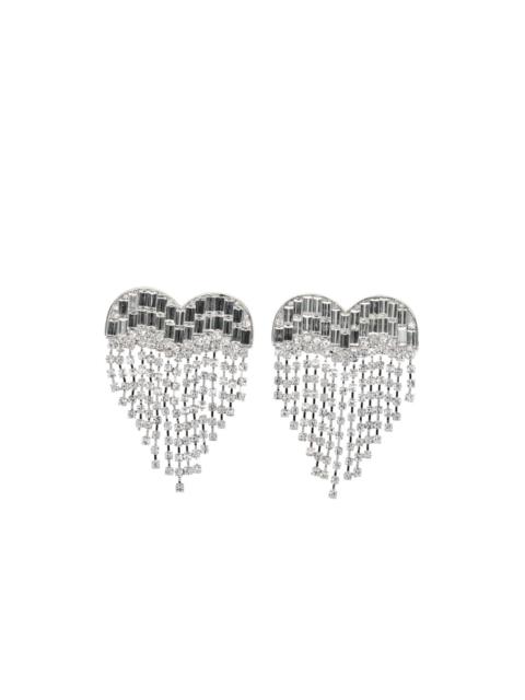 self-portrait Crystal Heart earrings