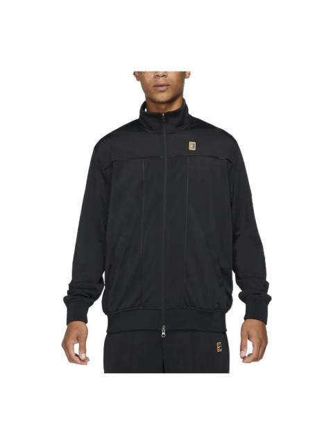 Nike court tennis zipped jacket 'Black' DC2566-010