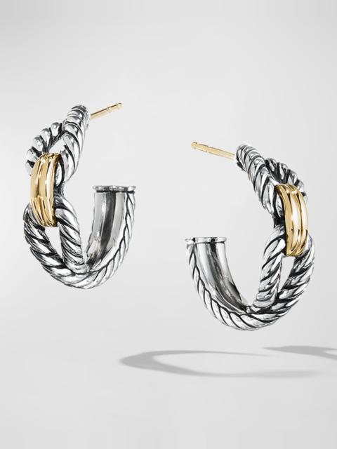 DAVID YURMAN Crossover Hoop Earrings in Silver with 18K Gold, 22mm