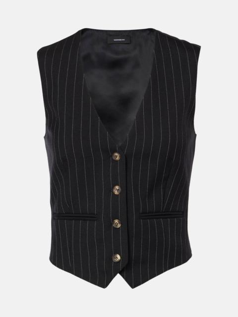 WARDROBE.NYC Pinstripe wool vest