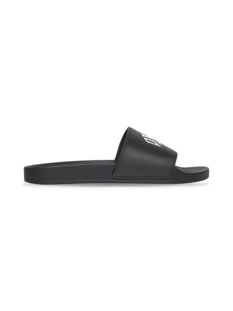 BALENCIAGA Women's Cities Dubai Pool Slide Sandal  in Black