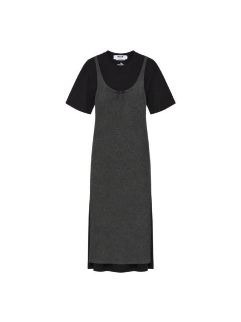 MSGM Tank Top Print T-Shirt Dress