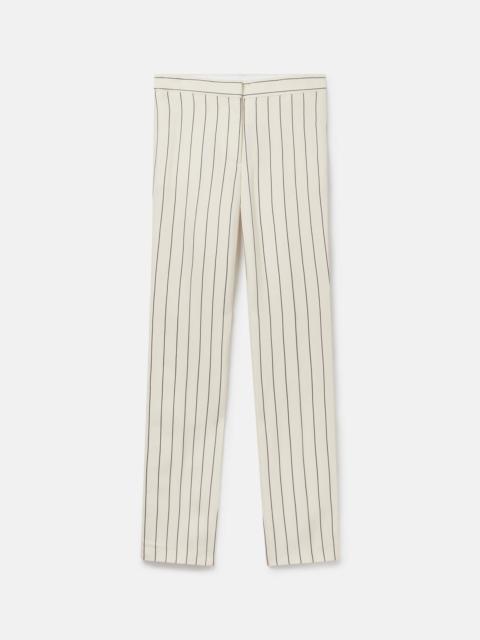 Stella McCartney Striped Mid-Rise Straight-Leg Trousers