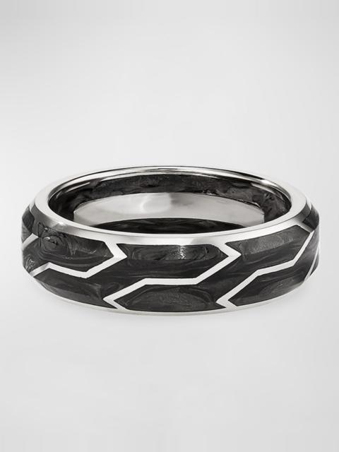DAVID YURMAN Men's Forged Carbon Band Ring in 18K Gold, 8.5mm